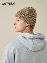 Lade das Bild in den Galerie-Viewer, Warm Winter Knit Beanie Hats Men's Autumn and Winter Wild Fashionable Warm Korean Wool Unisex