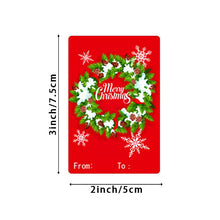 Lade das Bild in den Galerie-Viewer, 250PCs 6 Designs Square Christmas Label Merry Christmas Gift Stickers tape
