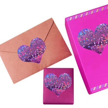 Load image into Gallery viewer, 2x500pcs Christmas Xmas Love Valentine's Day Valentine's Day Purple Laser Sticker tape