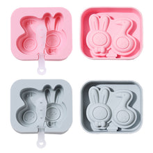 Load image into Gallery viewer, 2PC Rabbit Duck Silicone Ice Cream Mold Homemade DIY Ice Cream Cheese Popsicle