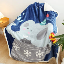 Load image into Gallery viewer, Berber Fleece Blanket Air Conditioning Blanket Sofa Blanket Thickened Children's Double-Layer Flannel