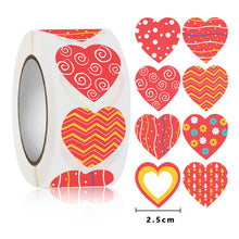 Load image into Gallery viewer, 2x500pcs Christmas Xmas Red Love Valentine's Day Gift Bouquet Packaging Envelope Sticker tape