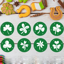 Load image into Gallery viewer, 2x500pcs Christmas Xmas St. Patrick's Day Irish Four-Leaf Clover Bouquet Envelope Gift Sticker tape