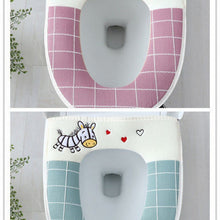 Load image into Gallery viewer, 3pcs soft Toilet Seat Cover Pads Summer Linen Four Seasons Zipper