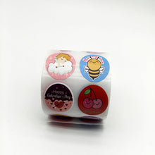 Load image into Gallery viewer, 2x500pcs Xmas Christmas Stickers Roll Label 24 Patterns Loop Happy Valentine's Day Valentine's Day