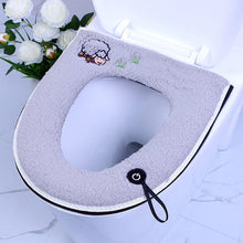 Load image into Gallery viewer, 3pcs Toilet Seat Cover Pads Cushion Cushion Comfortable Zipper Thickening Closestool Cushion Velcro Fastener