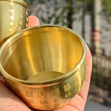 Load image into Gallery viewer, Ashtray Brass Laser Engraving Baifu Font Study Living Room Decoration Home Ashtray