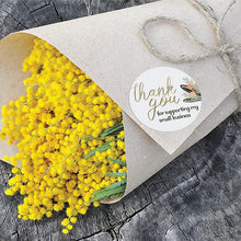 Load image into Gallery viewer, 2x500pcs Xmas Christmas Stickers Roll Label Flower Thank You Supporting My Small Business Thank You