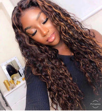 Load image into Gallery viewer, Women Wig African Mid-Length Curly Hair Gradient Color Monochrome Headgear W119