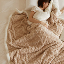Lade das Bild in den Galerie-Viewer, Taffon Jacquard Blanket Lambswool Thickened Warm Multifunctional Composite Double Layer Cover Blanket