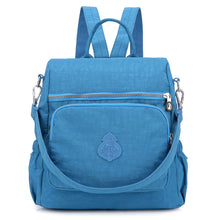 Lade das Bild in den Galerie-Viewer, Ladies Backpack Portable Women's Bag Anti-Theft Nylon Bag Waterproof Nylon Bag