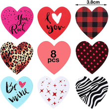 Load image into Gallery viewer, 2x500pcs Christmas Xmas Colored Loving Heart Valentine's Day I Love You Plaid Leopard Gift Self-Adhesive Labels Stickers tape