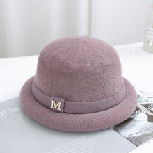 Lade das Bild in den Galerie-Viewer, Warm Winter Knit Beanie Hats Middle-Aged and Elderly Girl's Cap Fleece-Lined Aunt Mother-in-Law Bucket Hat Autumn and Winter Travel Unisex