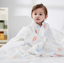 Load image into Gallery viewer, 105*105cm born Bath Towel Cotton Gauze Blanket Quilt Absorbent Children's Bath Towel