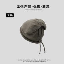 Lade das Bild in den Galerie-Viewer, Warm Winter Knit Beanie Hats Fashion Autumn and Winter Travel Pure Color All-Matching Breathable Ear Protection Confinement Unisex
