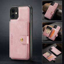 Load image into Gallery viewer, Removable Card Holder Wireless Charging Leather Phone Case for iPhone 13 Mini/Pro/Pro Max