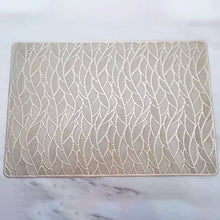 Load image into Gallery viewer, 2pcs Christmas Tablecloths Gilding Square Hollow Leaf Pattern Solid Color Dining Table Cushion