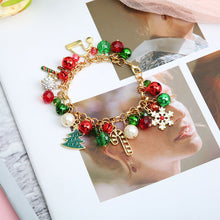Load image into Gallery viewer, 3PCs Christmas Bracelet Hanging Pearl Bell Rhinestone Ball Alloy Children's Day Gifts for Girls