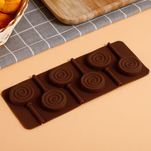 Load image into Gallery viewer, 2pcs Silicone Mold 6 Even Doughnuts Lollipop Mold Valentine's Day Chocolate Mold