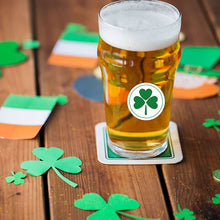 Load image into Gallery viewer, 2x500pcs Christmas Xmas St. Patrick's Day Four-Leaf Clover Irish Envelope Stationery Gift Sticker tape