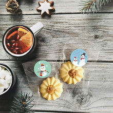Load image into Gallery viewer, 2x500pcs Christmas Xmas Package 8 Design Snowman Christmas Sticker Gift Label tape