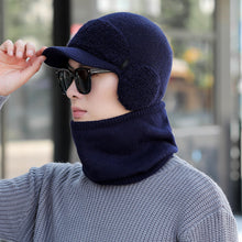 Lade das Bild in den Galerie-Viewer, Warm Winter Knit Beanie Hats Fleece-Lined Men's Ear Protection Student Windproof Cycling Scarf Unisex