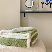 Lade das Bild in den Galerie-Viewer, Taffon Blanket Double-Layer Jacquard Thickened Milk Fiber Berber Fleece Blanket