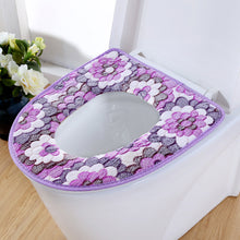 Load image into Gallery viewer, 3pcs Toilet Seat Cover Pads Thick Coral Fleece Cushion Cushion Four Seasons Closestool Cushion Sets of Zipper