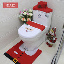 Load image into Gallery viewer, 3pcs Toilet Seat Cover Pads Christmas Decoration Creative Layout Dress up Three-Piece Decorations