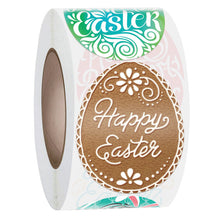 Load image into Gallery viewer, 2x500pcs Xmas Christmas Stickers Roll Label 6 Colors Rabbit Eggs Happy Easter Day Gift