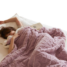 Load image into Gallery viewer, Version A Taffeta B Version Berber Fleece Blanket Autumn and Winter Jacquard Double Layer Thickened Leisure Blanket