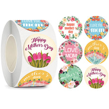 Load image into Gallery viewer, 2x500pcs Christmas Xmas Mother's Day Gift Flower HAPPY MOTHER'S Day Sitcker Sticker Label tape
