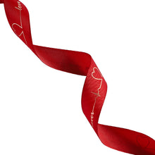 Load image into Gallery viewer, 2 Rolls Christmas Packing Materials 14 Colors 2.5cm*45M Thread Ribbon Heartbeat ECG Flowers Gift Ribbon