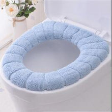 Load image into Gallery viewer, 3pcs Toilet Seat Cover Pads Cushion Cushion Universal Plush Autumn and Winter Warm and Cute Knitted