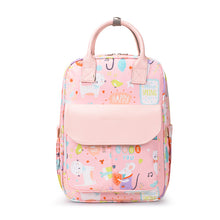 Lade das Bild in den Galerie-Viewer, Backpack Fashion Stitching Baby Diaper Bag Dry Wet Separation Baby out Convenient Large Capacity Printing Bottle Mummy Bag
