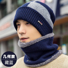 Lade das Bild in den Galerie-Viewer, Warm Winter Knit Beanie Hats Men 'S Winter Warm Wool Tide Big Head Scarf Wool Scarf Unisex