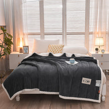 Load image into Gallery viewer, Milk Fiber Babe Cashmere AB Three-Layer Blanket Composite Blanket Thickened Bedroom Blanket