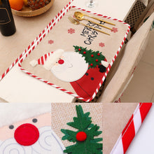 Load image into Gallery viewer, 2PCs Christmas Tablecloths Embroidery Old Man Snowman Placemat