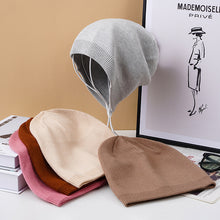 Lade das Bild in den Galerie-Viewer, Warm Winter Knit Beanie Hats All-Matching Woolen Cashmere Ear Protection Solid Color Leisure Pullover Unisex