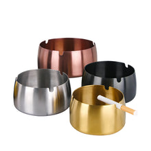 Load image into Gallery viewer, Ashtray Creative Stainless Steel Ash Tray Windproof Anti-Fall Home Living Room Hotel Bar