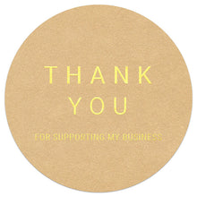 Load image into Gallery viewer, 2x500pcs Christmas Xmas Brown Kraft Paper Bronzing Thank You Wedding Goods Baking Label Sticker tape