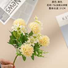 Load image into Gallery viewer, 2pcs 7-Head Oil Painting Tip Chrysanthemum Artificial Fake Flower Plants Home Decoration Wedding Bouquet