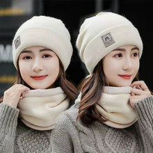 Lade das Bild in den Galerie-Viewer, Warm Winter Knit Beanie Hats Women's All-Matching Woolen Fleece-Lined Korean Style Cycling Earflaps Unisex