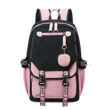 Load image into Gallery viewer, Backpack New Schoolbag Women's Thermal Transfer Oxford Cloth Large Capacity Middle School Student Travel