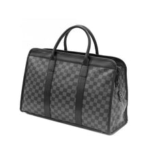 Lade das Bild in den Galerie-Viewer, Plaid Leather Horizontal Handbag Large Capacity Trendy Gym Bag Travel Bag