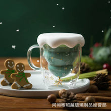 Lade das Bild in den Galerie-Viewer, Xmax Christmas Cup Gift Tree Glass Star Wish Insulated Double-Layer Breakfast Mark Wish
