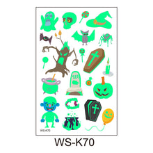 Lade das Bild in den Galerie-Viewer, 20PCs Eco-friendly Non-Toxic Children Cartoon Luminous Tattoo Stickers Halloween Carnival Party