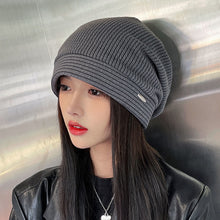 Lade das Bild in den Galerie-Viewer, Warm Winter Knit Beanie Hats Net Red Face Little Autumn Winter Ear Protection Big Head Circumference Fashion Toe Cap Unisex