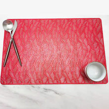 Load image into Gallery viewer, 2pcs Christmas Tablecloths Gilding Square Hollow Leaf Pattern Solid Color Dining Table Cushion