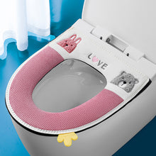 Load image into Gallery viewer, 3pcs Toilet Seat Cover Pads Thicker Cushion Household Zipper Circle Winter